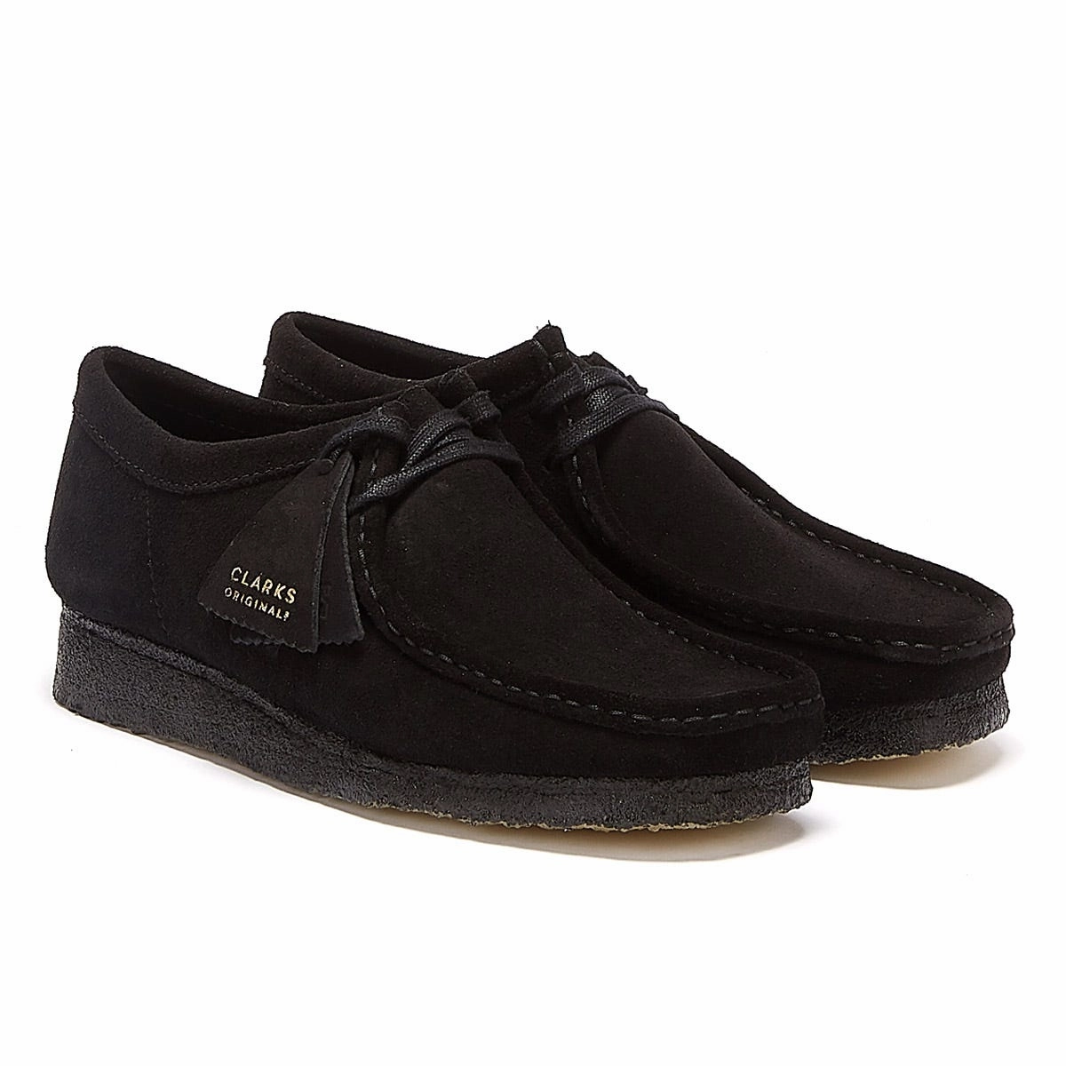 Clarks Originals Wallabee Mens Black Shoes Vine Path