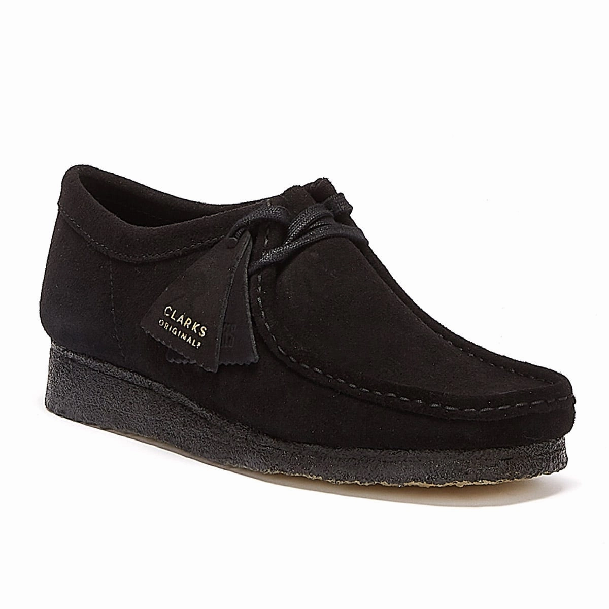 Relaxed Fit Clarks Originals Wallabee Mens Black Shoes