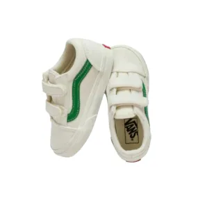 Classic Fit Light Weight VANS Old Skool V Marshmallow / Jolly Green Toddlers (LF)