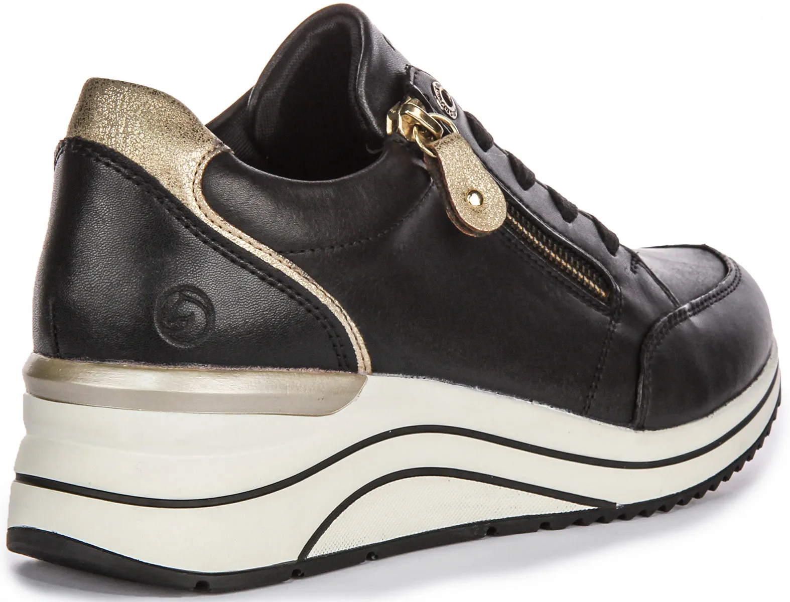 Remonte D0T03-01 In Black Gold For Women Air Pocket