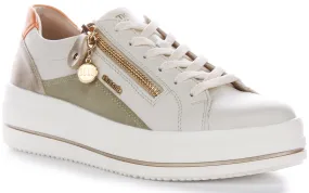 Remonte D1C01-80 In White Bronze For Women Cushion Support Torsion resistance adds safety during twisting movements