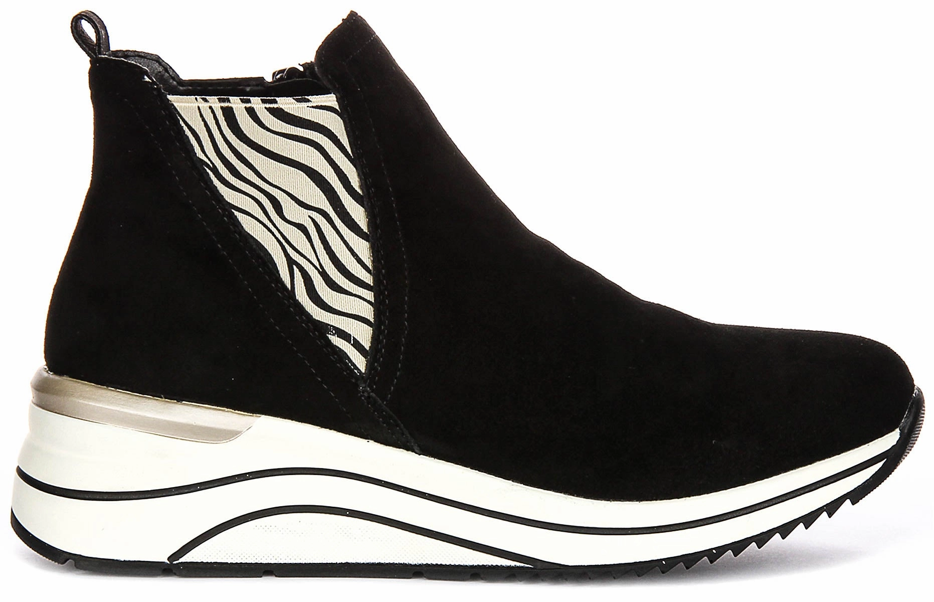 Remonte D0T75-03 In Black White For Women Deep Track