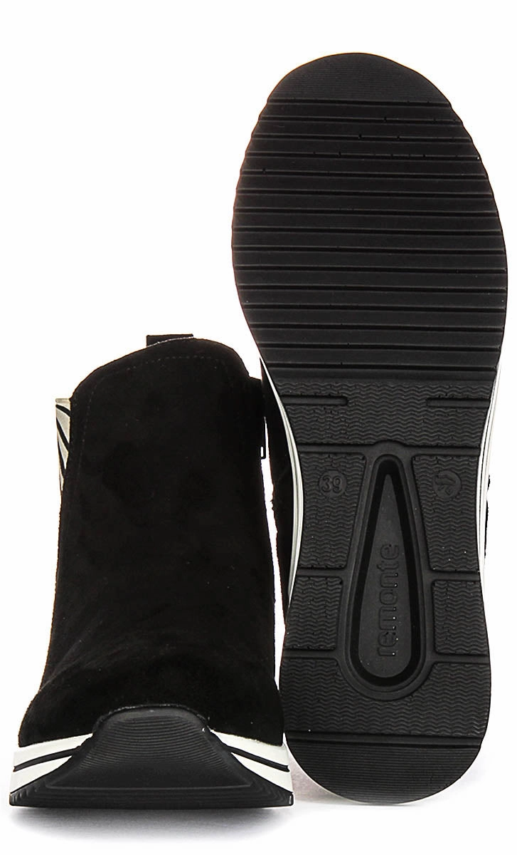 Remonte D0T75-03 In Black White For Women Deep Track