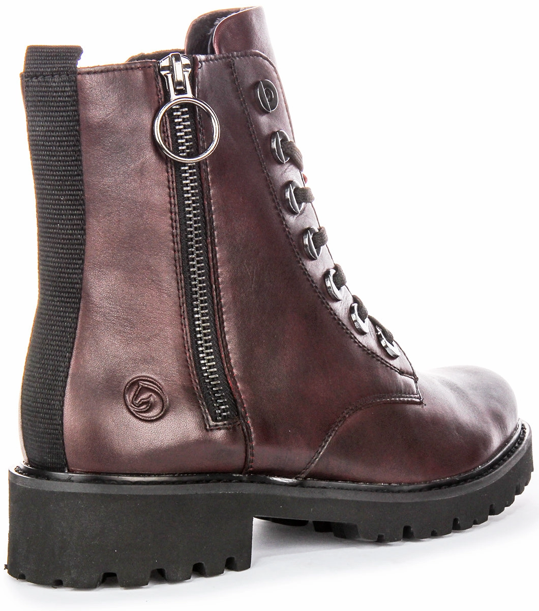 Remonte D8671-35 In Dark Red For Women Outdoor Boots