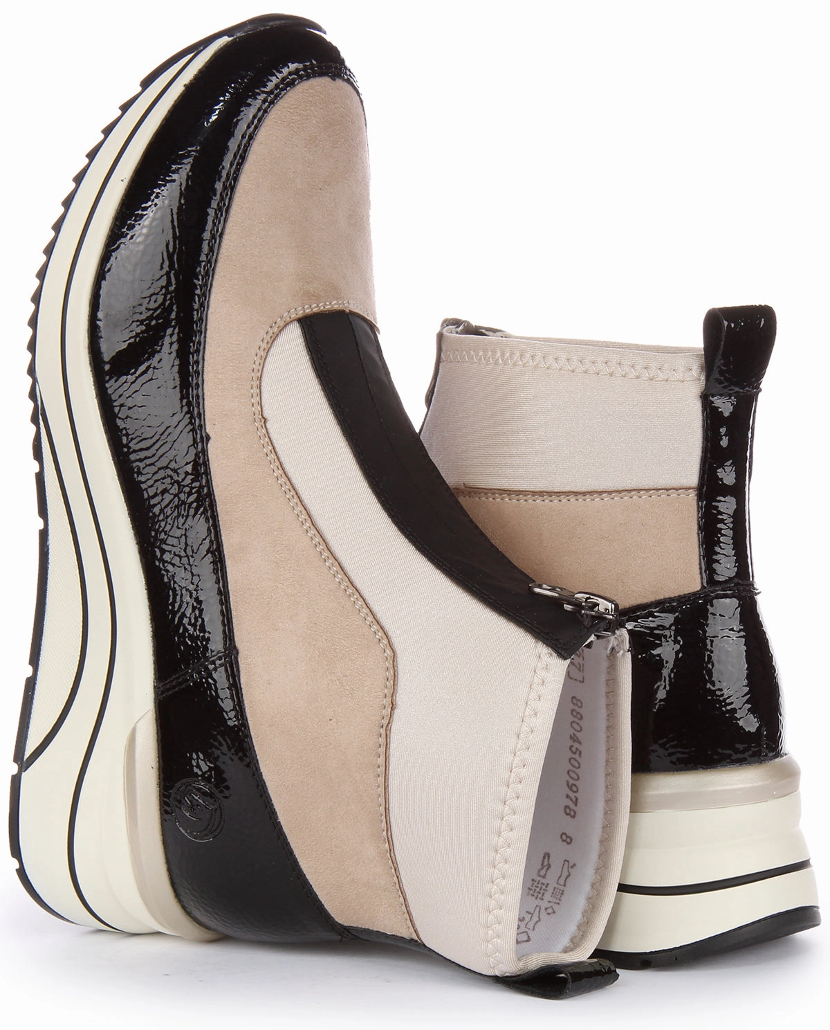 Remonte Dot71-60 Font Zip Boot In Beige For Women Trail Footgear Max