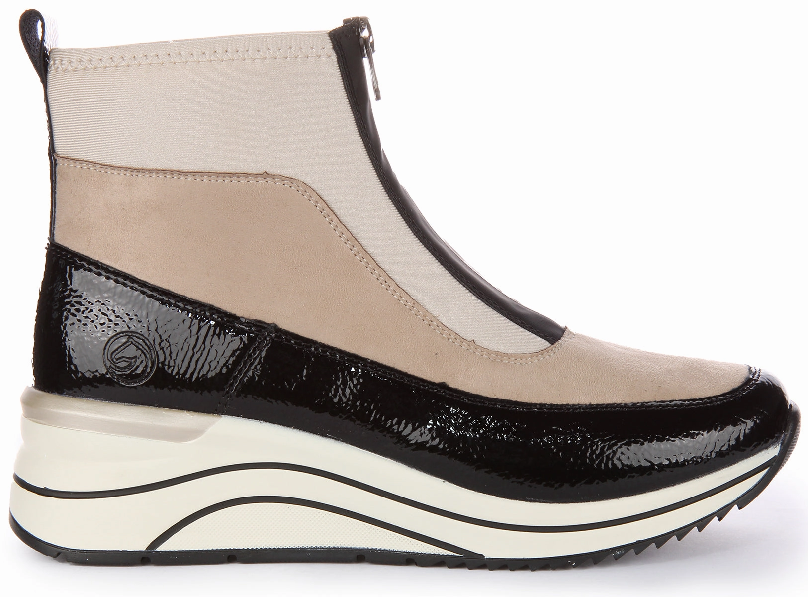 Remonte Dot71-60 Font Zip Boot In Beige For Women Trail Footgear Max