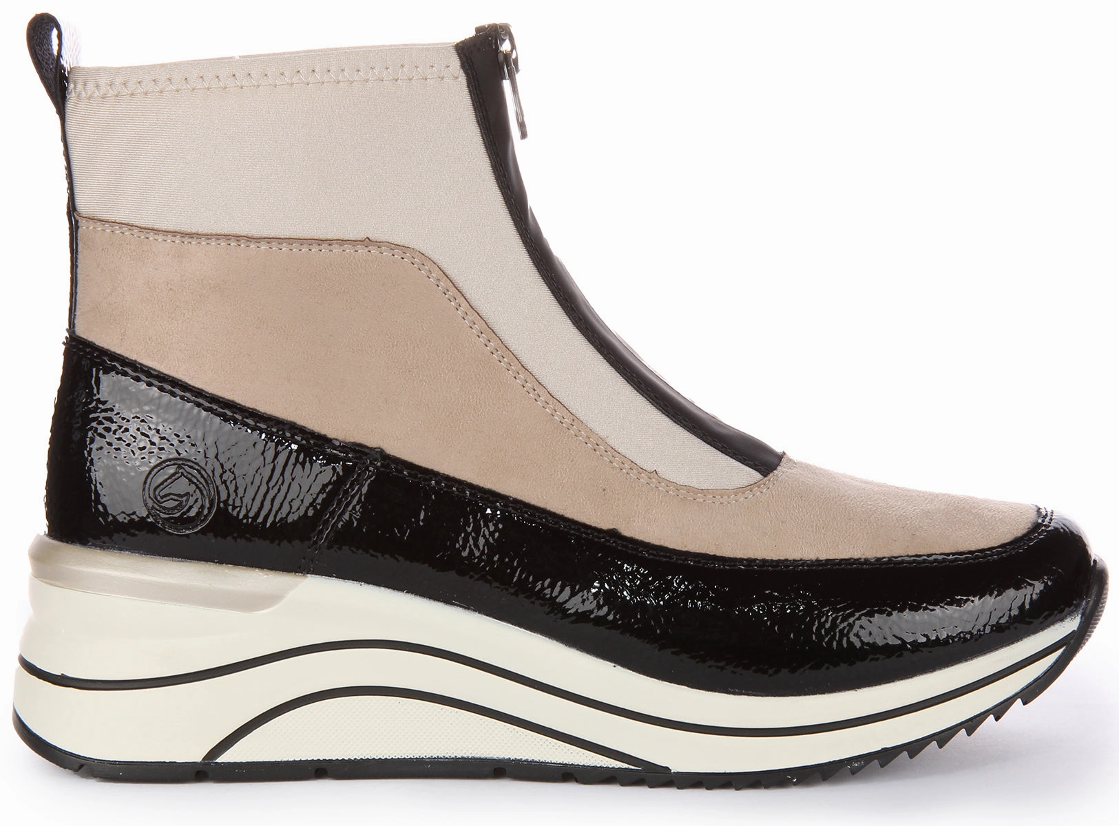 Remonte Dot71-60 Font Zip Boot In Beige For Women Trail Footgear Max