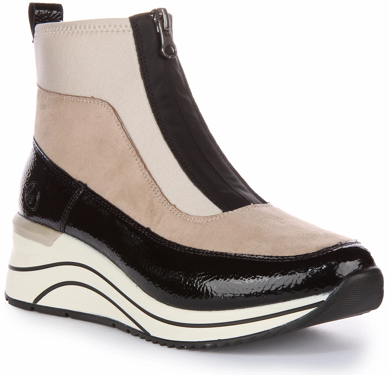 Adventure Performance Advanced Grip Remonte Dot71-60 Font Zip Boot In Beige For Women