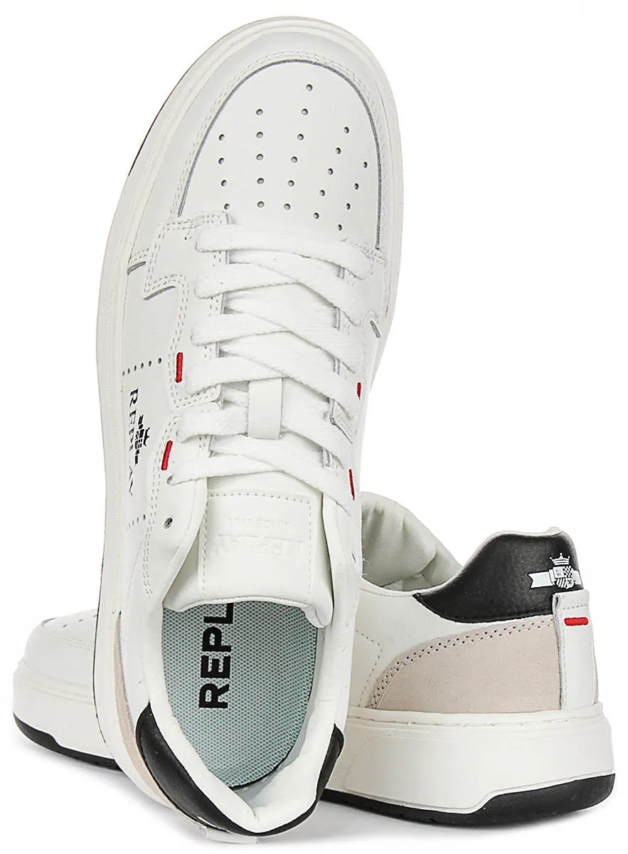 Replay Kai Action In White Black For Men Midsole Boost
