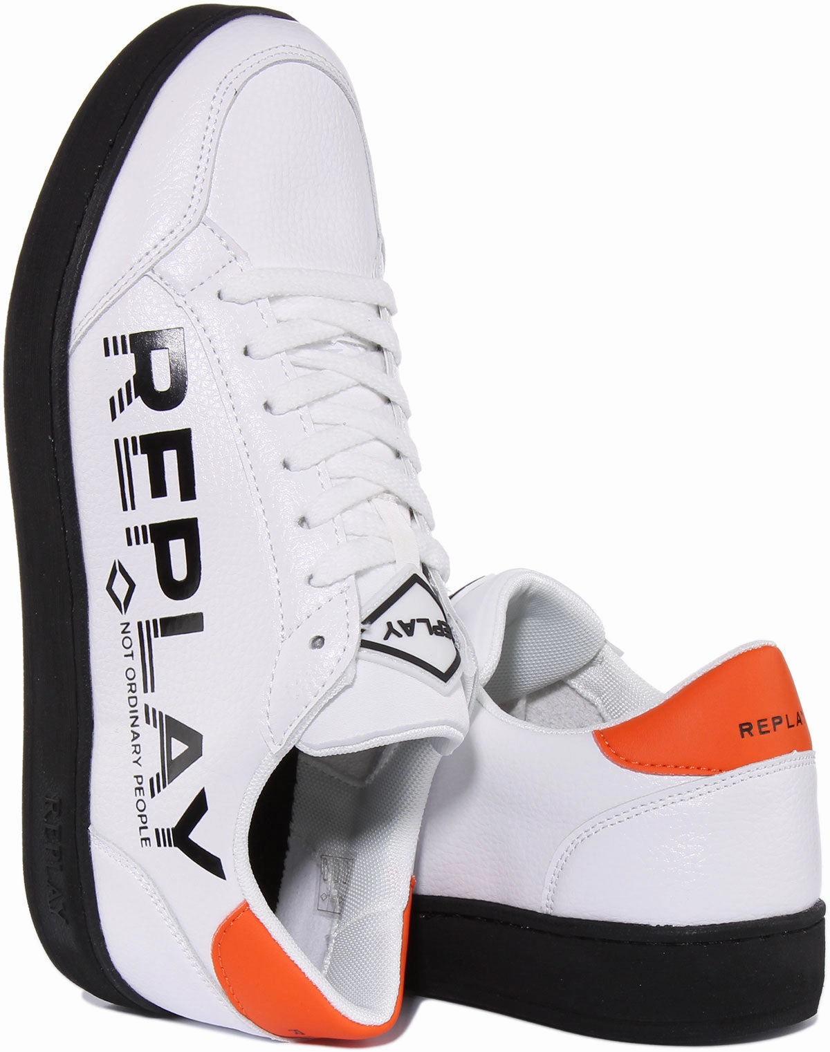 Replay Bring Print In White Black For Men Foot Motion