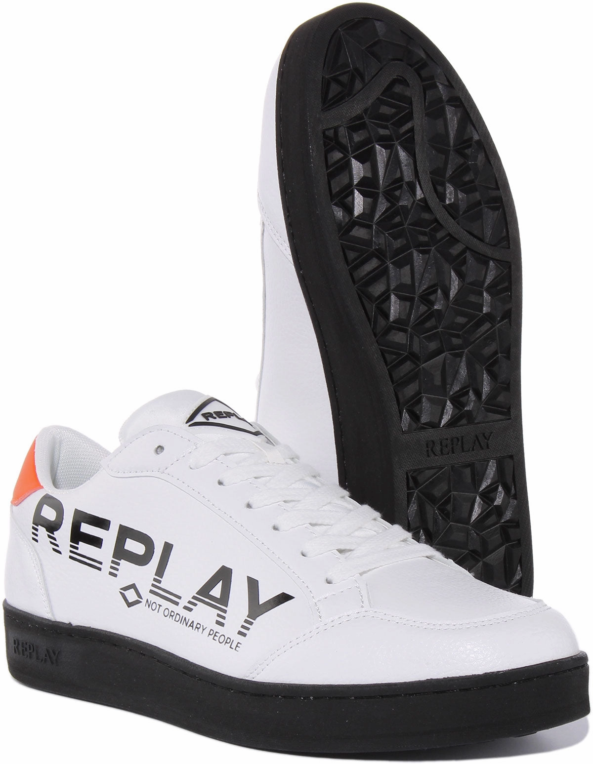 Replay Bring Print In White Black For Men Foot Motion