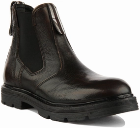 Multi Surface Model Replay Embry Chelsea Boots In Dark Brown For Men