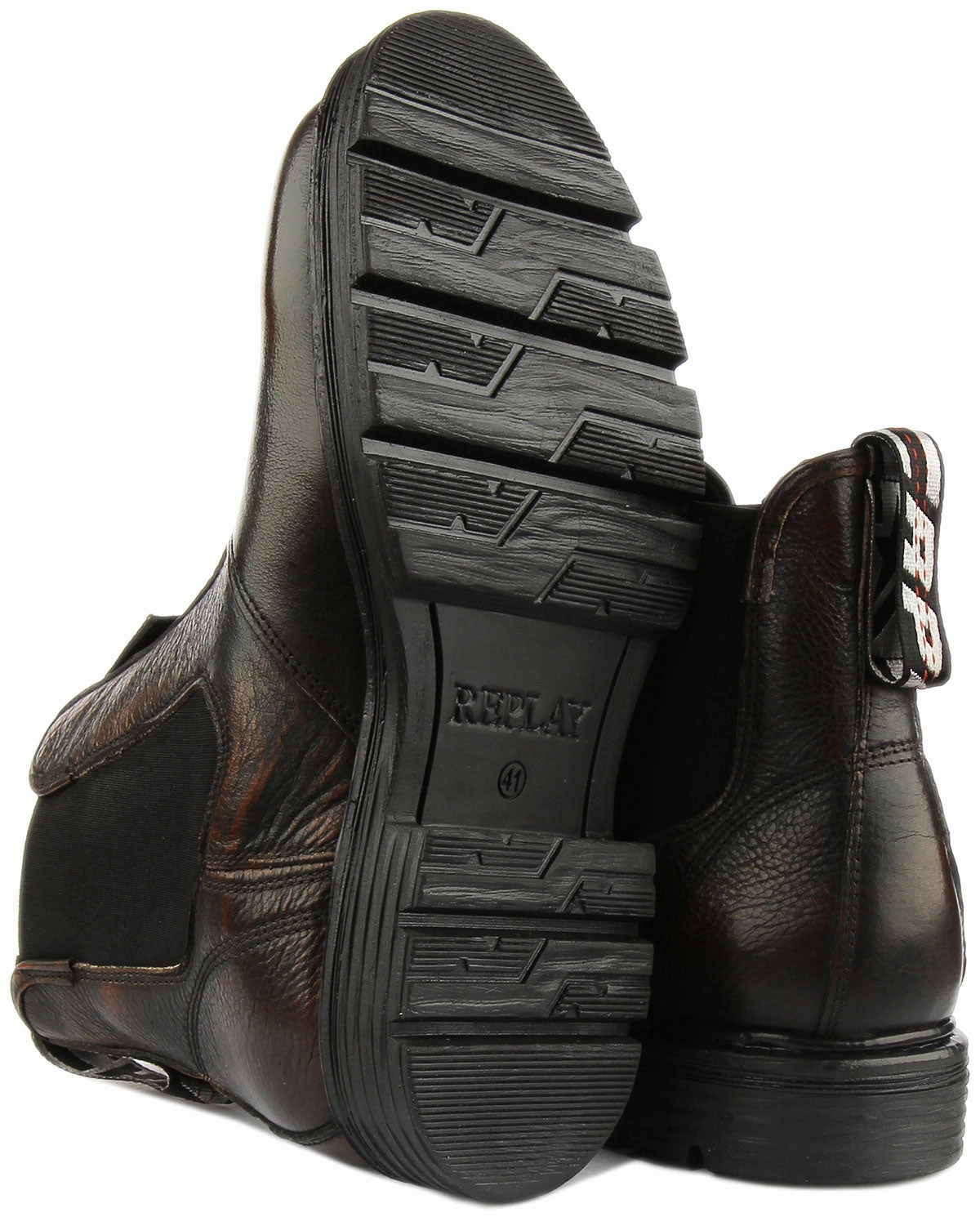 Replay Embry Chelsea Boots In Dark Brown For Men Core Balance