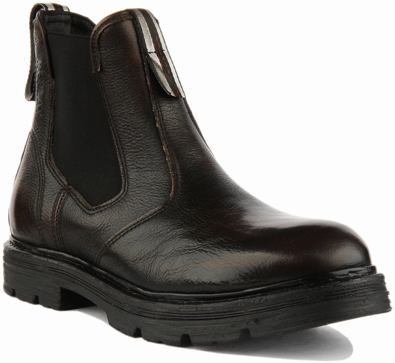 Multi Surface Model Replay Embry Chelsea Boots In Dark Brown For Men