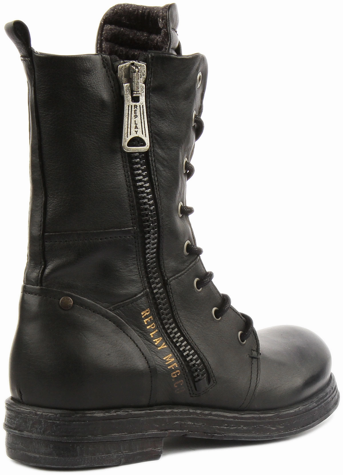 Replay Evy Lace Up Boots In Black For Women Backpacking Poles