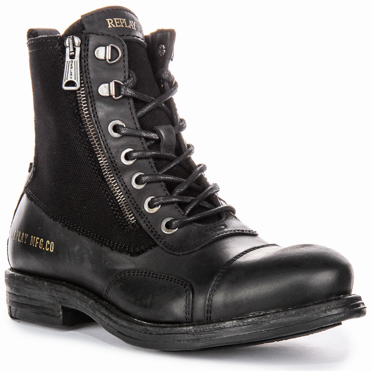 Casual Footwear Replay Pack Biker In Black For Men