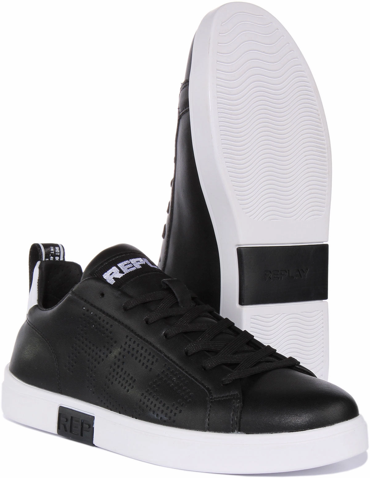 Replay Polaris Perf In Black White For Men Compact Fit