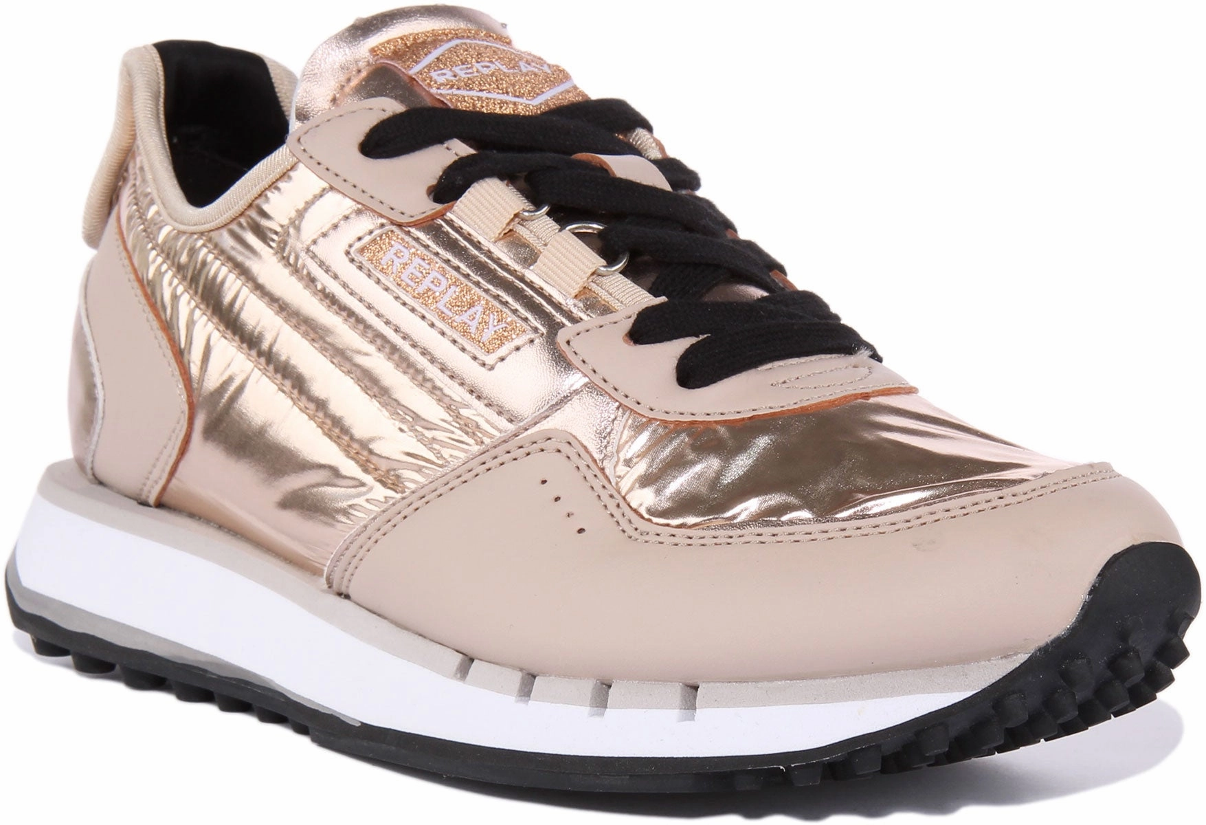 Replay R81W Space In Rose Gold For Women Durable soles resist wear from frequent use Muscle Friendly