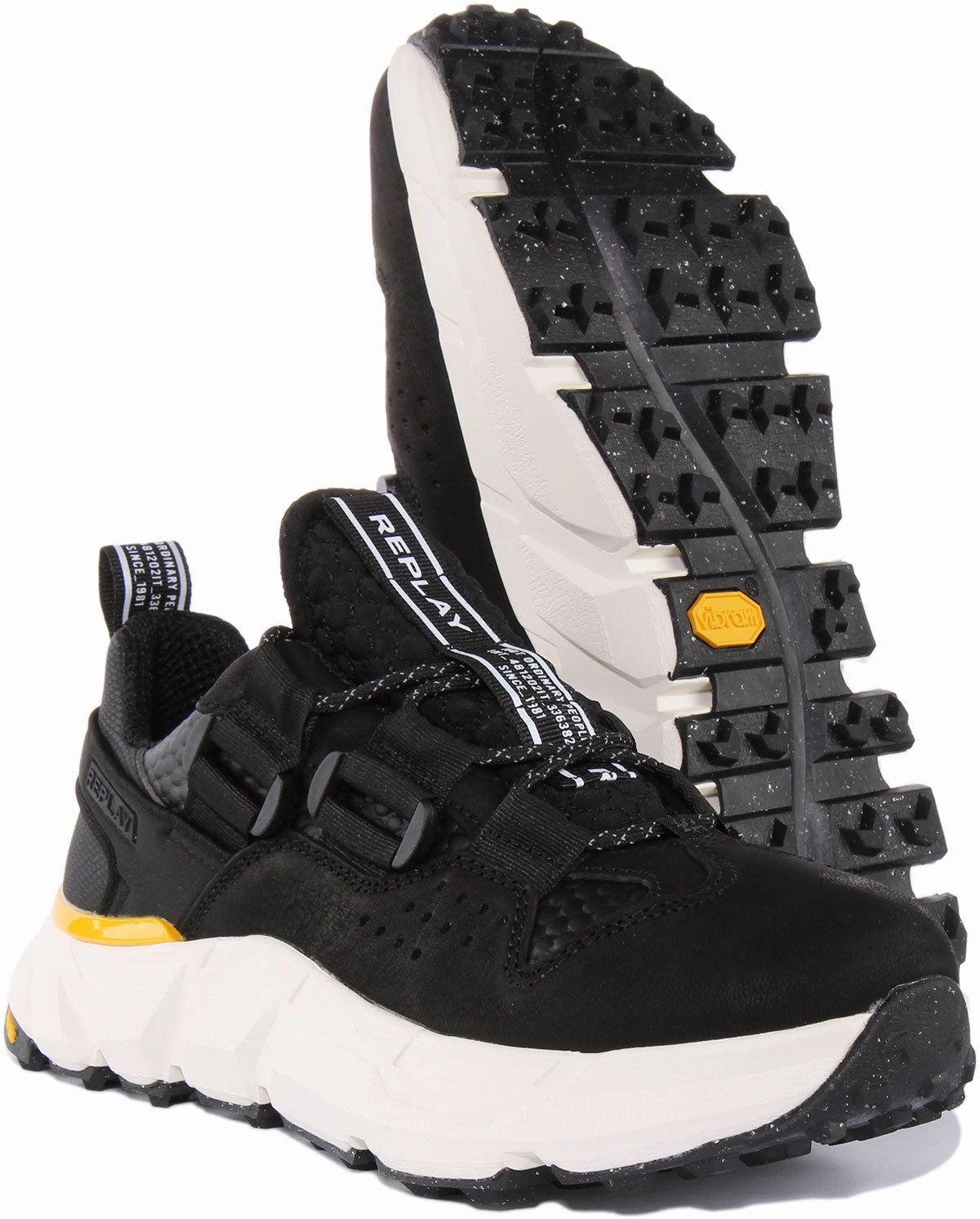 Replay Split Bubble In Black For Men Natural Fit