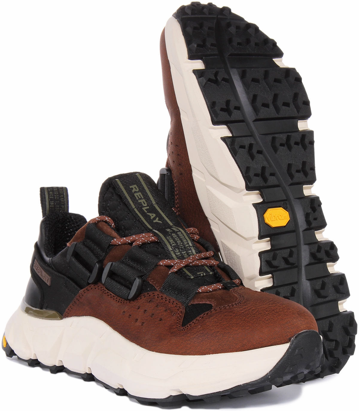 Replay Split Laguna In Black Brown For Men Comfort Max