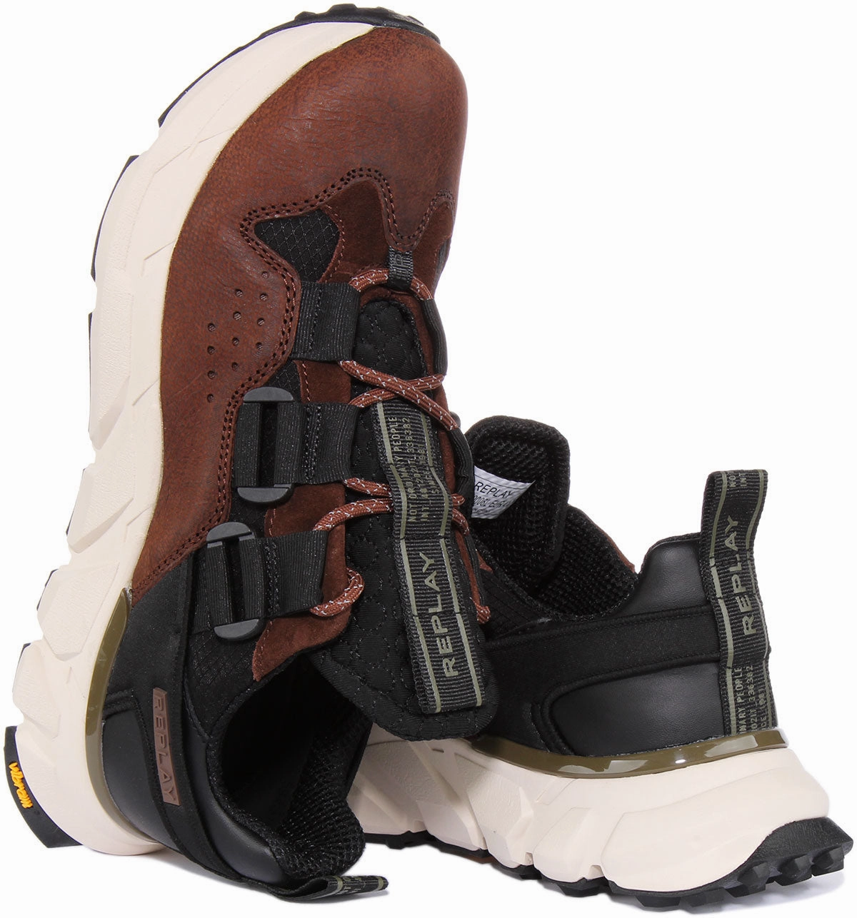 Replay Split Laguna In Black Brown For Men Comfort Max