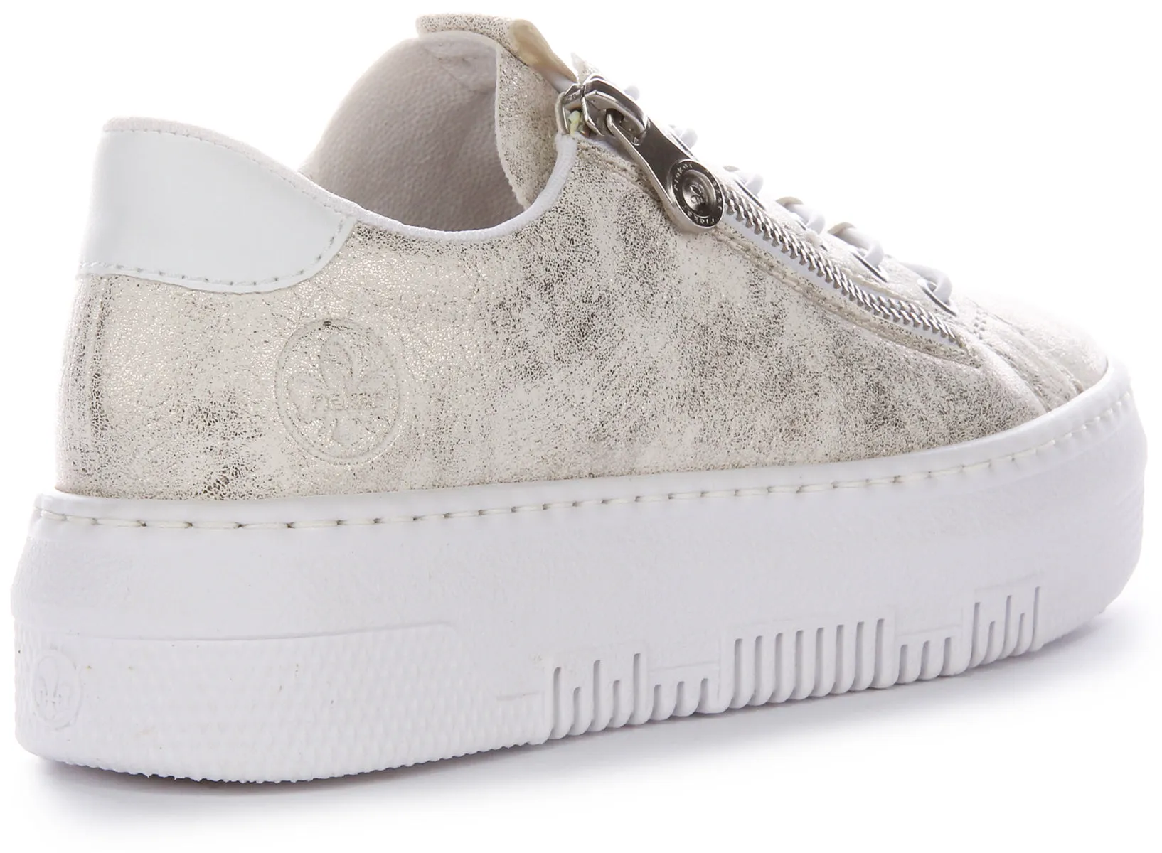 Rieker M1953-60 In Trainers White Bronze For Women Responsive sole