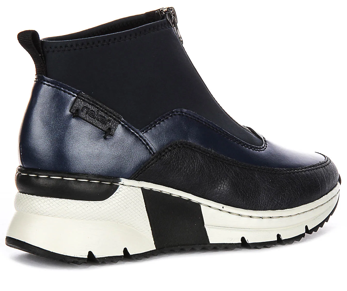 Rieker N6352-00 In Blue For Women Elastic Lacing