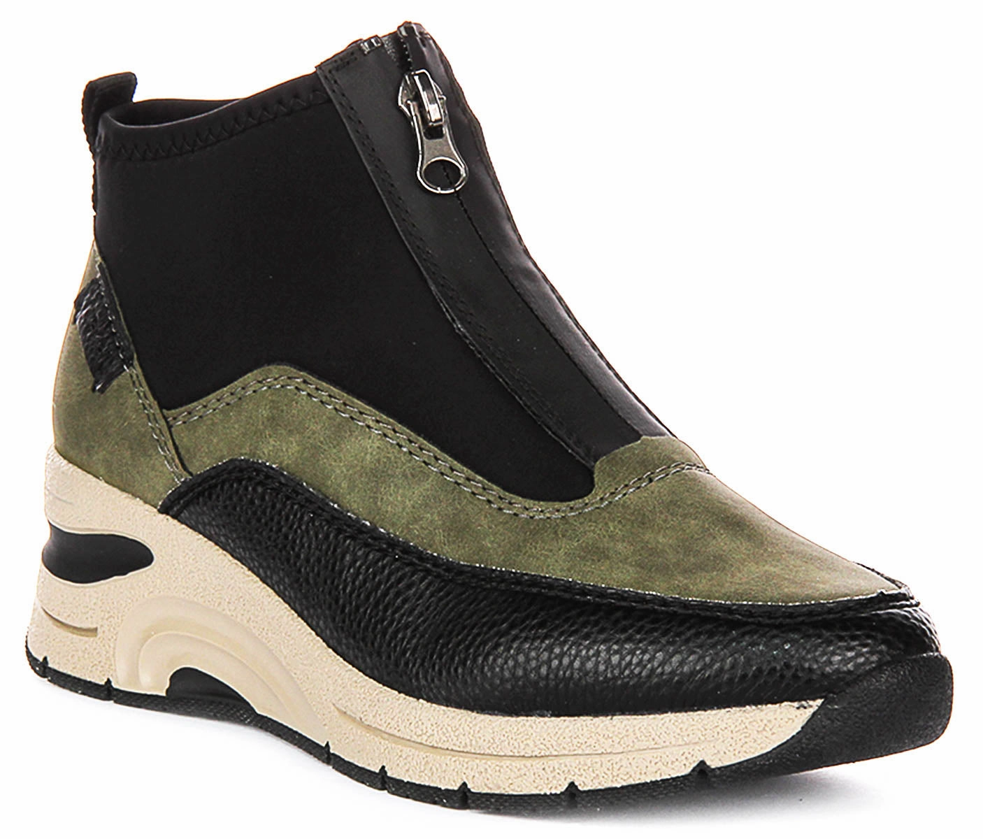 wet conditions Outdoor Adventure Support Rieker N9362-54 In Khaki For Women