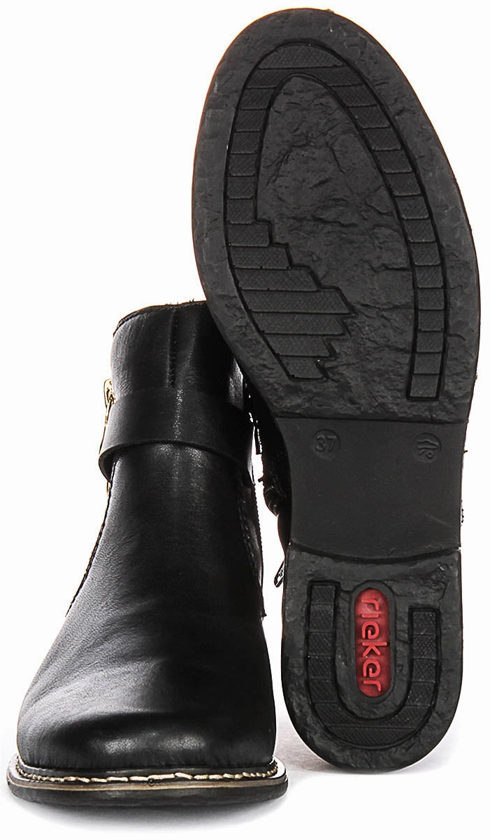 Rieker Z4959-00 In Black Gold For Women Resist Impact