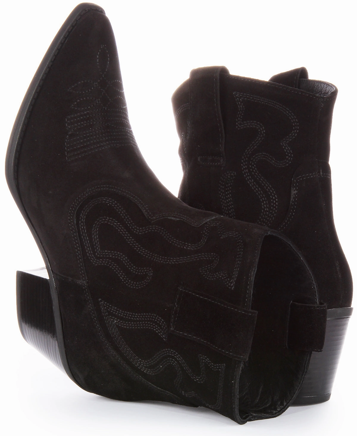 Rugged Flex Justinreess England Nova Suede In Black Suede For Women