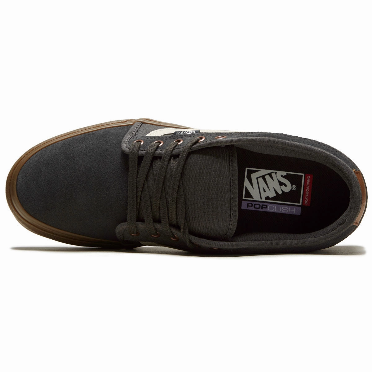 Rugged Step Vans Chukka Low Sidestripe Shoes - Herringbone Dark Grey/Gum