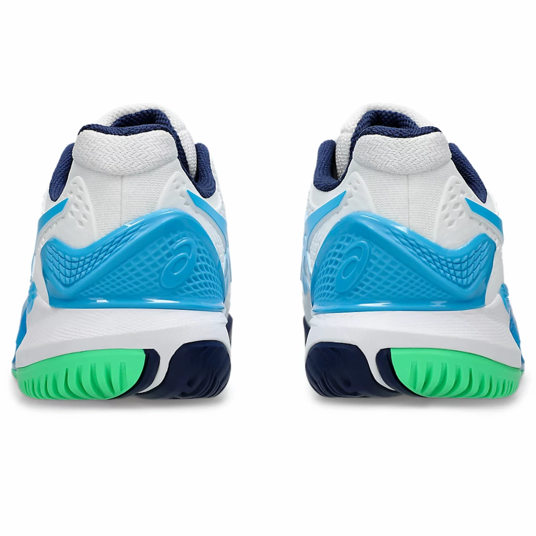 Running Cool-Down Asics Gel-Resolution 9 Men Tennis Shoes - White/Digital Aqua