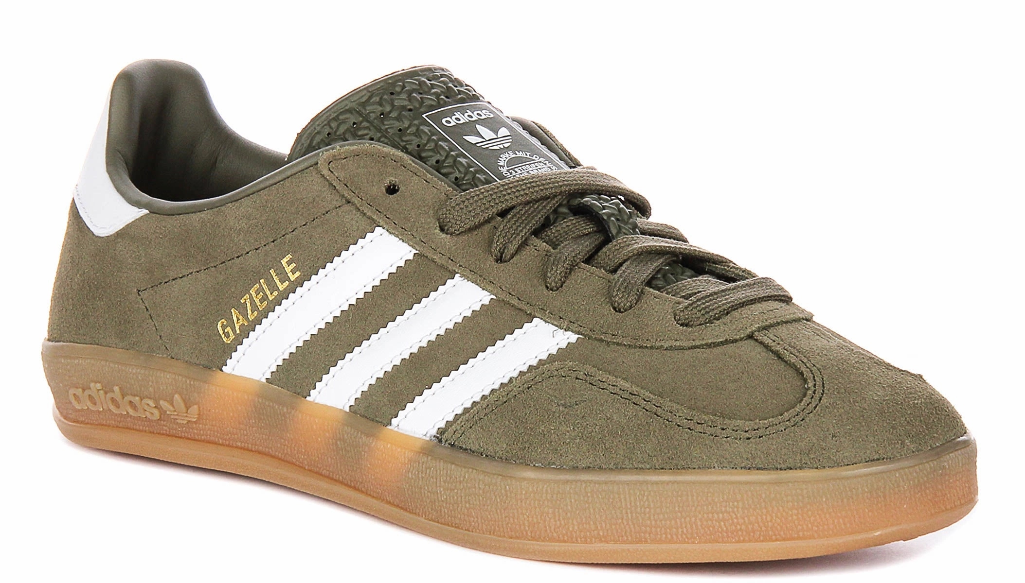 Power Lifting Adidas Gazelle Indoor In Olive White