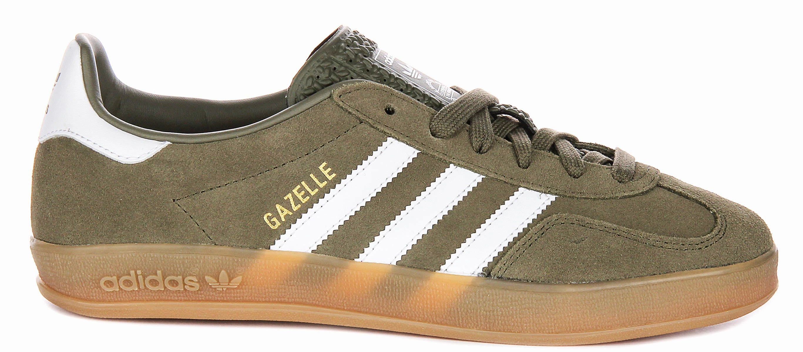 Running Inspiration Adidas Gazelle Indoor In Olive White