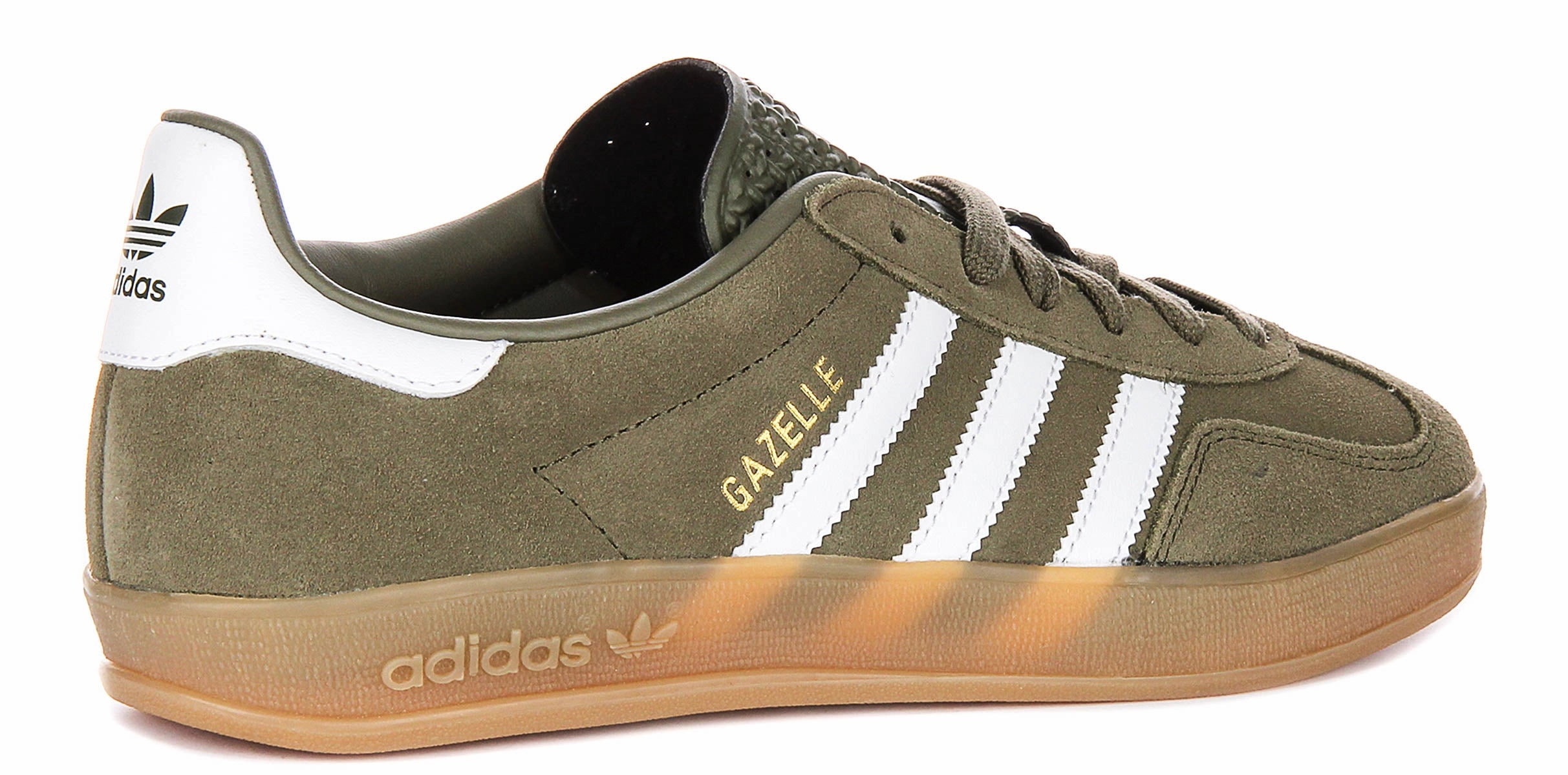 Running Inspiration Adidas Gazelle Indoor In Olive White