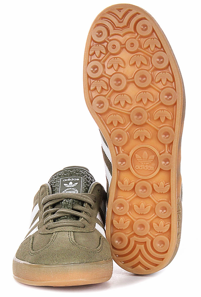 Running Inspiration Adidas Gazelle Indoor In Olive White