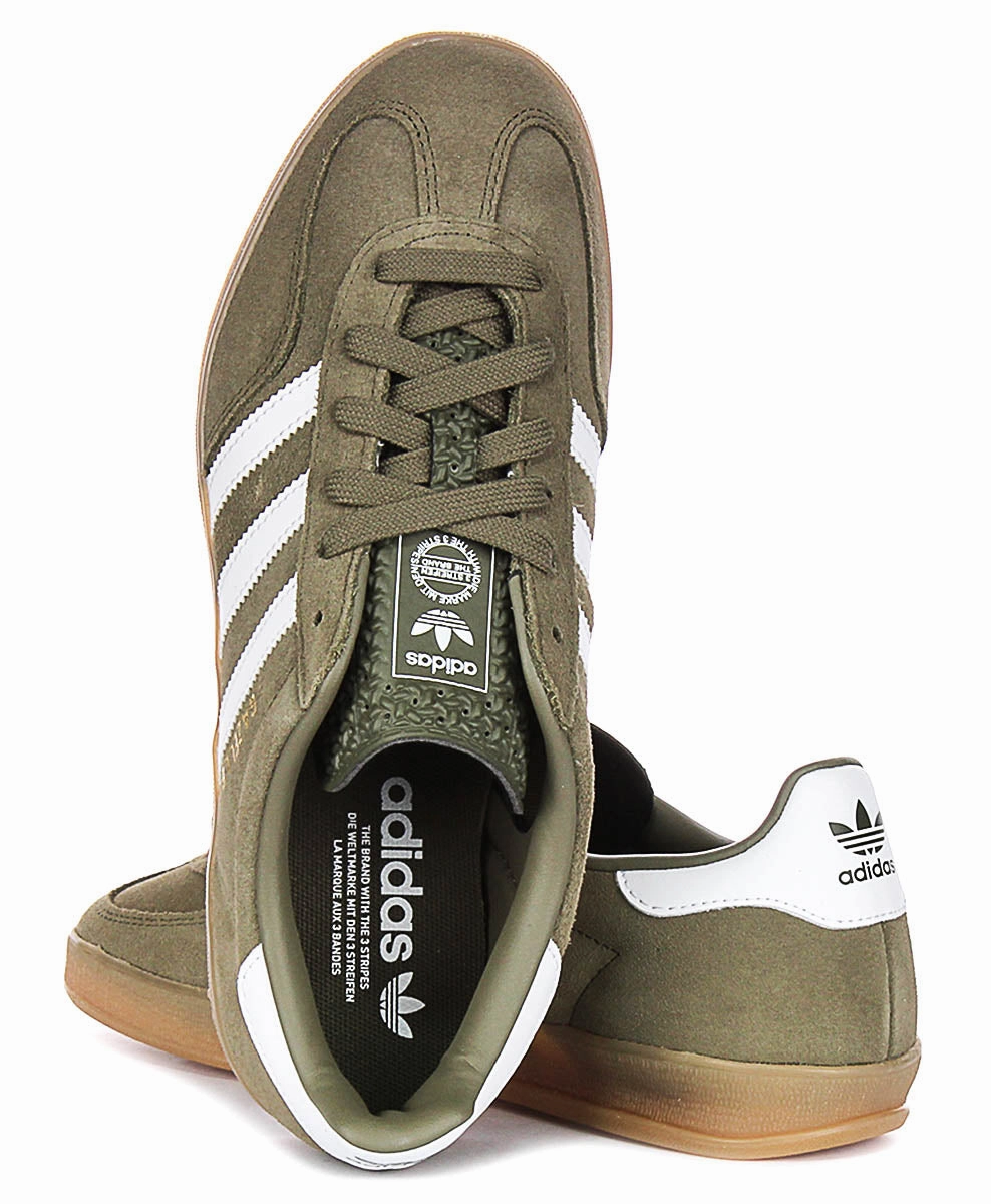 Running Inspiration Adidas Gazelle Indoor In Olive White