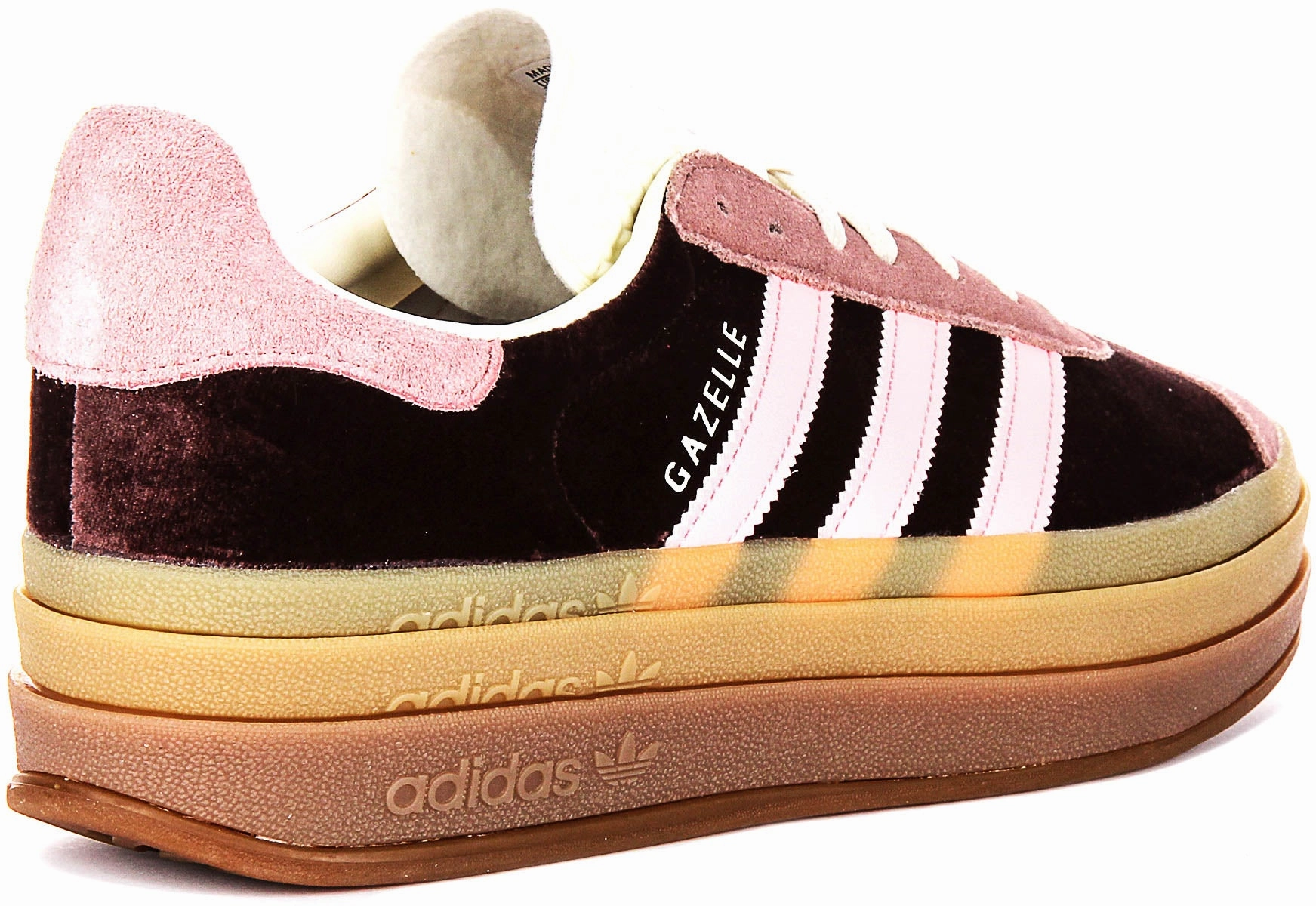 Running Security Adidas Gazelle Bold W In Brown Pink For Women