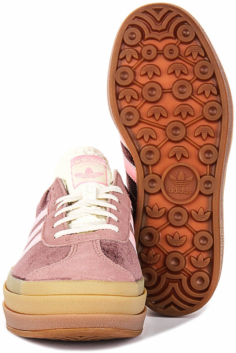 Running Security Adidas Gazelle Bold W In Brown Pink For Women