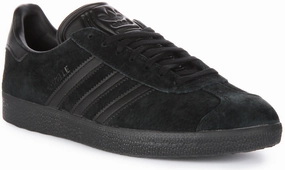 Adidas Gazelle In All Black For Men easy - to - clean running shoes leather upper shoes
