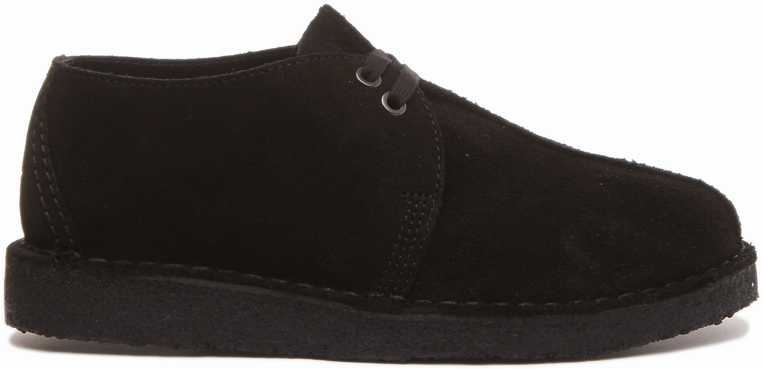 Rural Charm Clarks Originals Desert Trek In Black Suede For Men