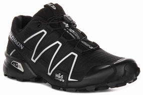Salomon Speedcross 3 In Black Silver Core training Impact-absorbing fit