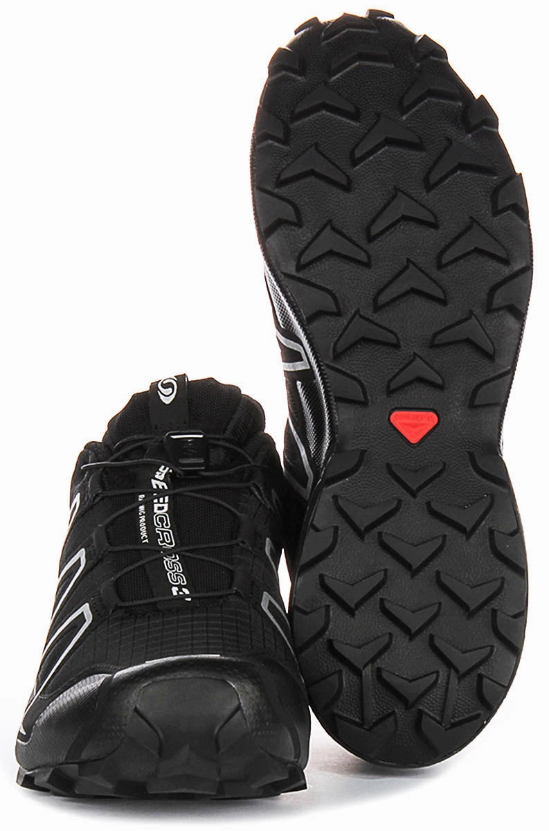 Salomon Speedcross 3 In Black Silver Wide Foot Comfort