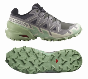 SALOMON Speedcross 6 (Castlerock/ Vanilla Ice/ Smoke Green) Womens Street traction Responsive sole