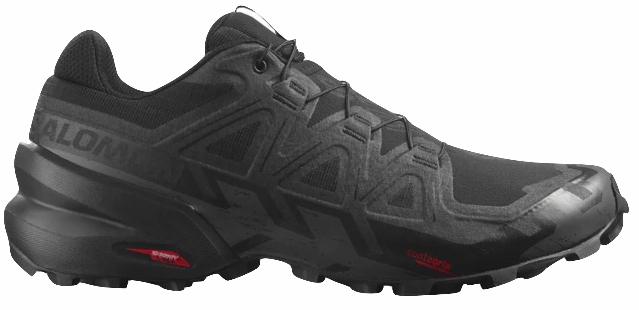 Salomon Speedcross 6 Mens WIDE (Black/Black/Phantom) Max Flex Control