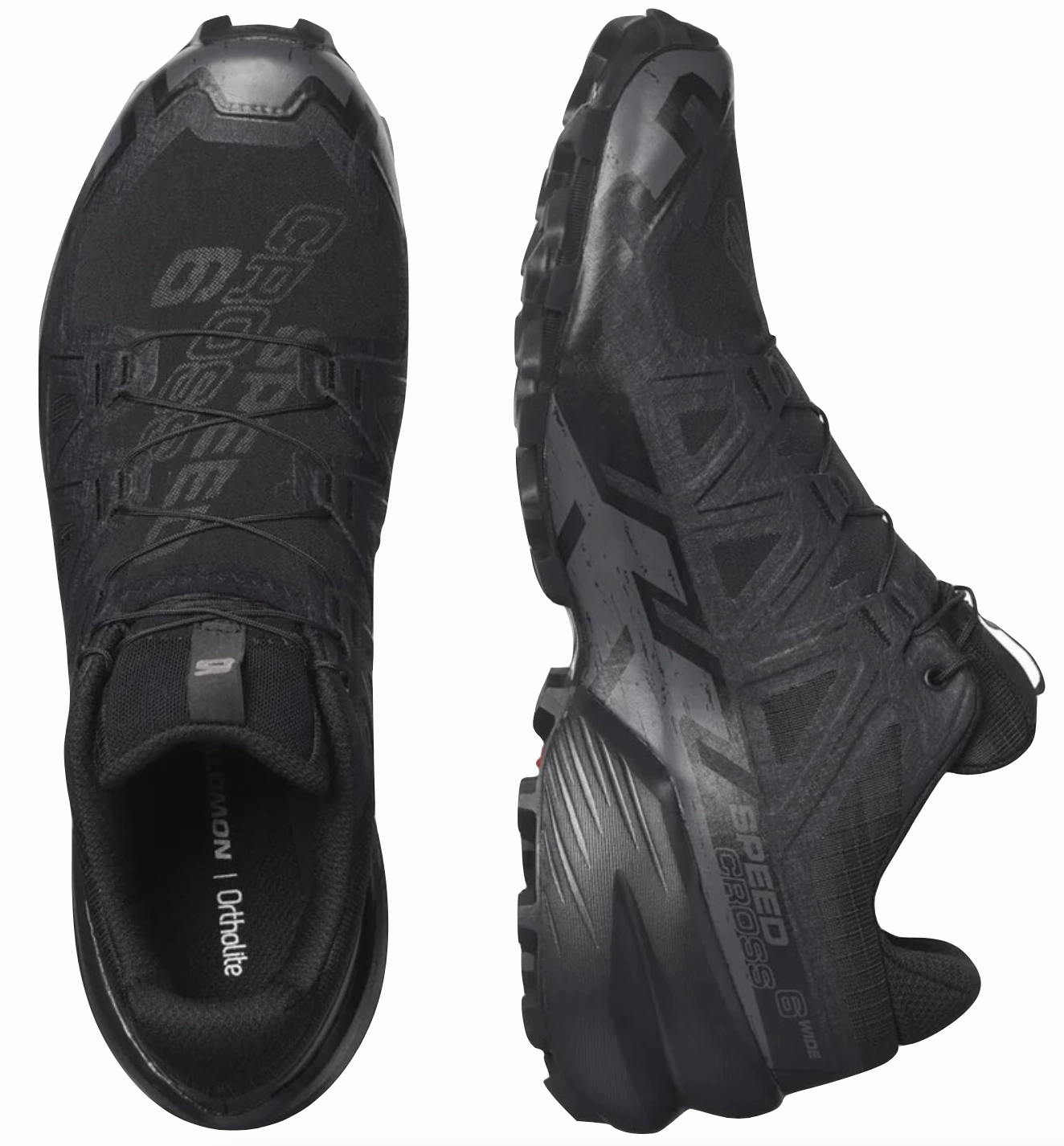 Salomon Speedcross 6 Mens WIDE (Black/Black/Phantom) Max Flex Control