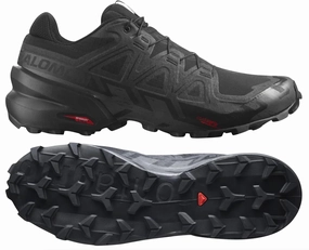 Salomon Speedcross 6 Mens WIDE (Black/Black/Phantom) Iconic lining Lifestyle Athlete