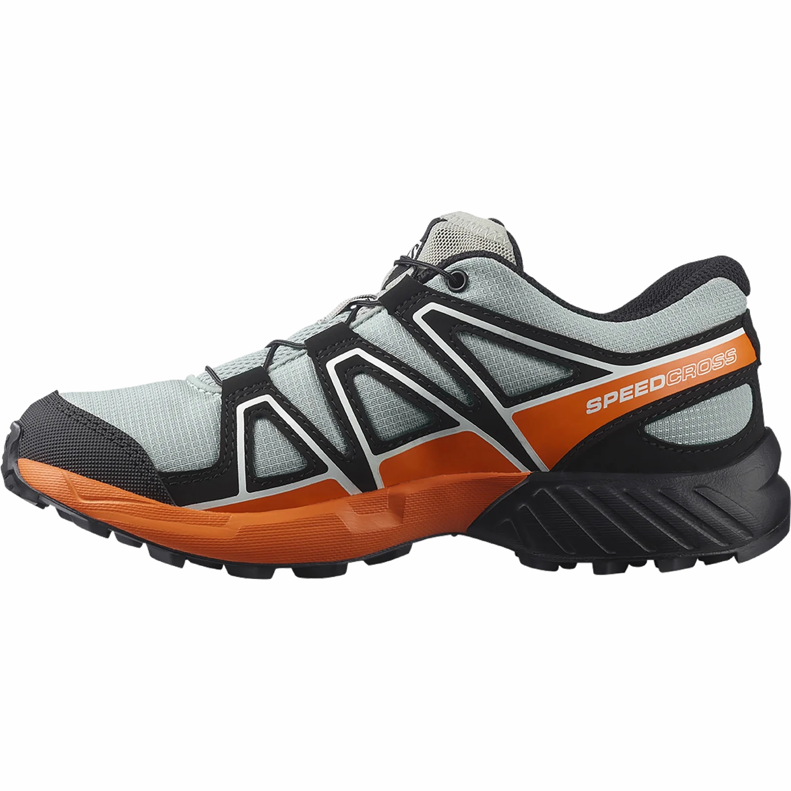 Salomon Speedcross (Wrought Iron/Black/Vibrant Orange) JNR Timeless Performance