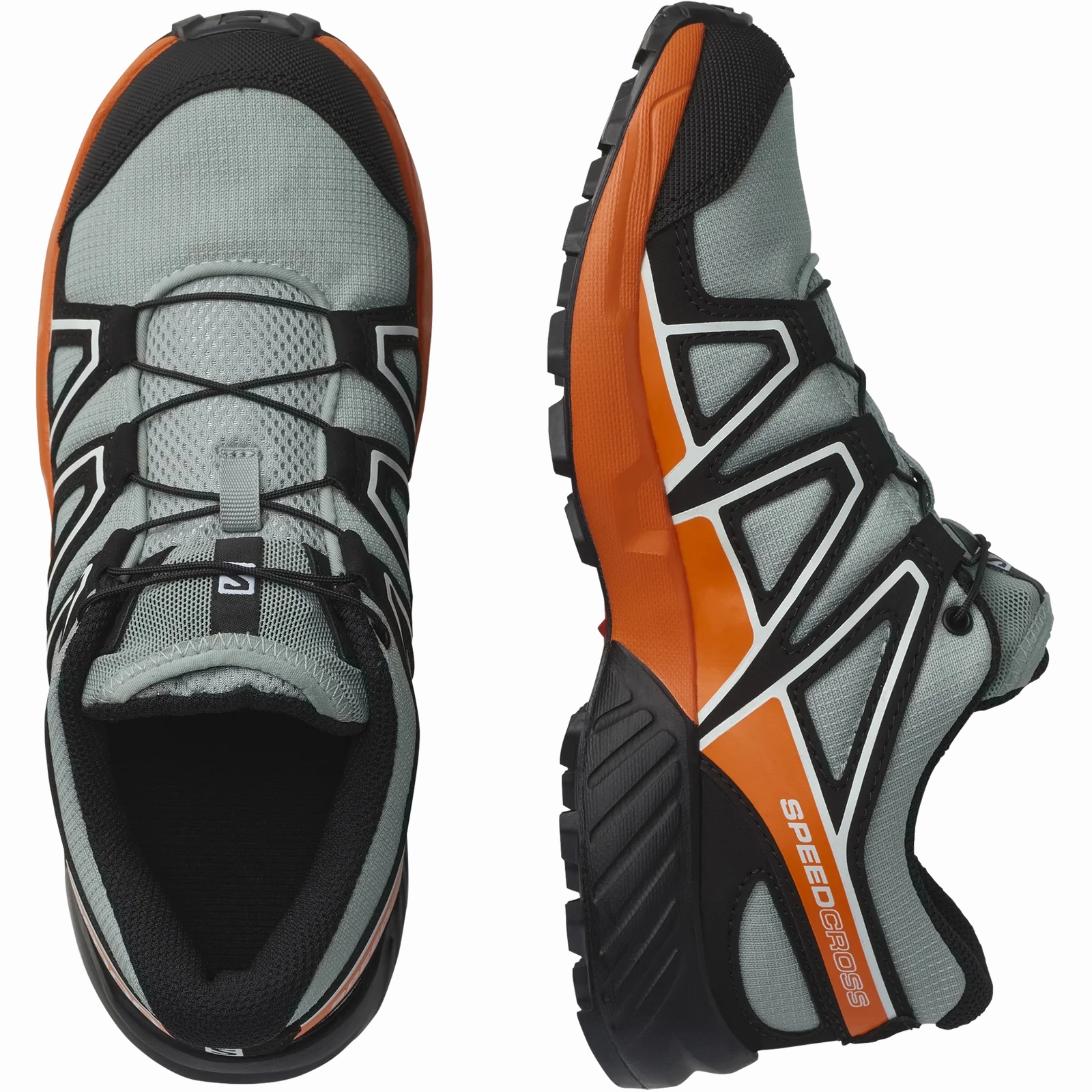 Salomon Speedcross (Wrought Iron/Black/Vibrant Orange) JNR Timeless Performance