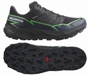 Retro-inspired performance Urban Ready Salomon Thundercross GTX (Black/Green Gecko/Black) Mens
